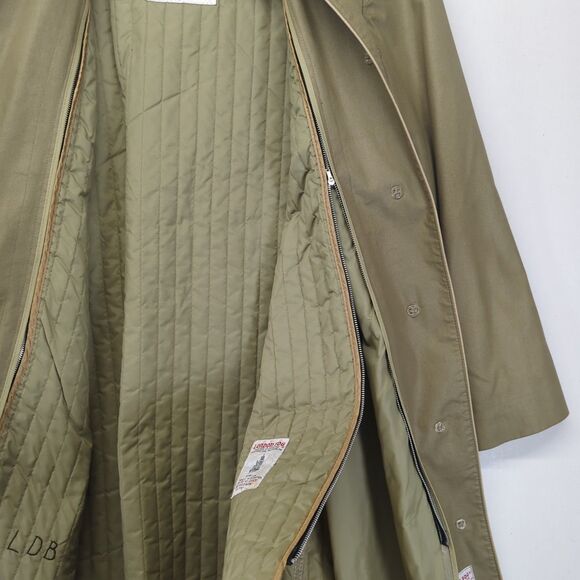 London Fog Maincoats Trench Coat Zip Out Quilt Green/Khaki 10 Regular VTG USA - Picture 10 of 13